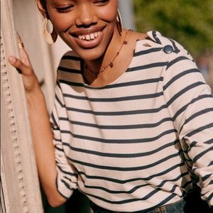 Iconic Sezane COLETTE MARINIÈRE - ecru/blue - worn twice -> ECU